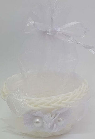 Bomboniera-Bomboniere-Cestino-Bianco-Sacchetto-Porta-Confetti-Riso-Matrimonio