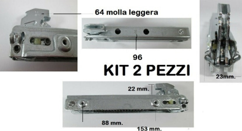 BOMPANI COPPIA CERNIERE MOLLE FORNO MODELLO COMPACT M00391223 LUNGA mm.153 Casa e cucina/Grandi elettrodomestici/Accessori e parti di ricambio/Ricambi e accessori per forni/Finiture e manopole per forni Rossi Ricambi - Venetico Marina, Commerciovirtuoso.it