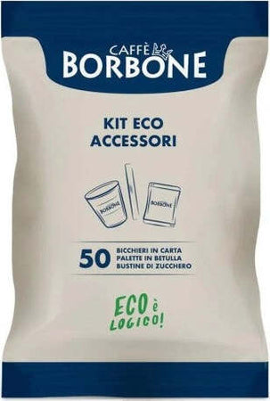 Borbone-Kit-Accessori-Caffe-Eco-50/50/50-Bicchieri/palette/zucchero