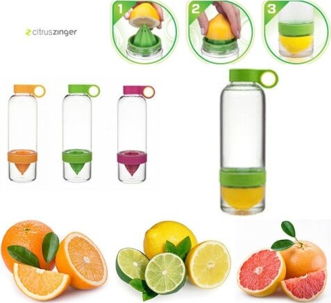 Borraccia-Citrus-Zinger-Bottiglia-Infusione-Spremiagrumi-Corsa-Palestra