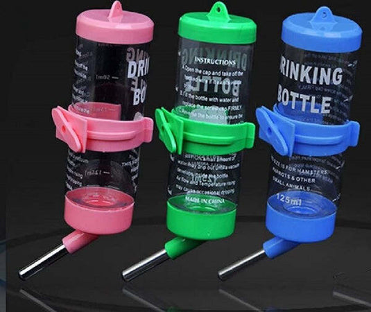 Borraccia-Criceti-Piccoli-Animali-125ml-Acciaio-Plastica-Design-Sfera-Antigoccia