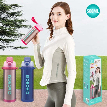 Borraccia-Termica-Per-Bambini-Thermos-Termos-Contenitore-Bottiglia-500ml-Tx-8445