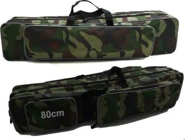 Borsa-Fodero-Custodia-Porta-Canne-Da-Pesca-80cm-Con-2-Scomparti-Zip-Pieghevole