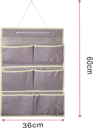 Borsa-Portaoggetti-da-Parete-Sacca-Portatutto-Da-Appendere-6-Tasche-36X60cm