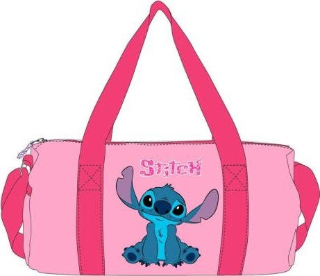 Borsone-Stitch-Ufficiale-Rosa-Dim.-38x22x18-Cm-Palestra-Viaggio-Tempo-Libero