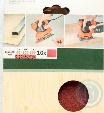 BOSCH---10-FOGLI-ABRASIVI-PER-LEVIGATRICI-ORBITALI---GRANA-150---115X140MM