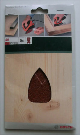 BOSCH---5-FOGLI-ABRASIVI-PER-LEVIGATRICI-A-DELTA---95X135MM,-G40