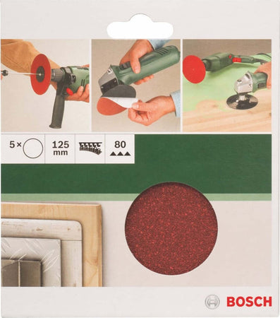 BOSCH---5-FOGLI-ABRASIVI-PER-SMERIGLIATRICE-E-TRAPANO-REDWOOD-125MM-GRANA-80
