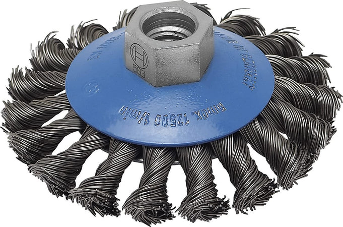 BOSCH---SPAZZOLA-CONICA-PER-SMUSSATURA-CON-FILO-INTRECCIATO-100MM