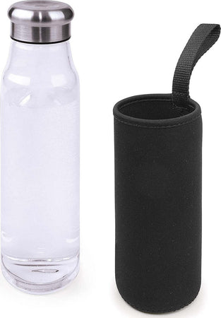 BOTTIGLIA IN VETRO CON CUSTODIA NERA 550 ML 6,5X6,5X24,5 CM Sport e tempo libero/Attività ricreative all'aperto/Camping e outdoor/Borracce e sistemi di idratazione/Borracce Scontolo.net - Potenza, Commerciovirtuoso.it