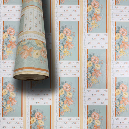 SUPER STOCK €0,56 al mq - Rotolo da 5,2mq (10x0,52mt) di Carta da Parati vinilica Top Quality lavabile BOUQUET VERDE - Eternal Parquet