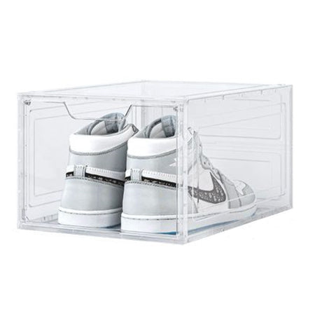 Box Contenitore Per Scarpe Calzature Scatola Inpilabile 34x25x18.4cm Trasparente 87648