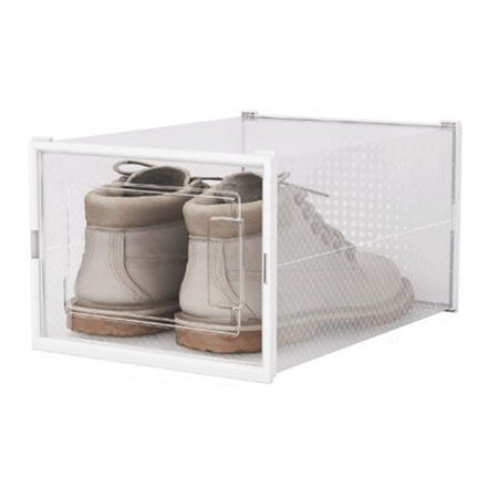 Box Contenitore Per Scarpe Calzature Scatola Portascarpe 35x25x19.2cm Trasparente 87647