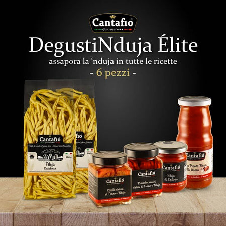 Box Degustazione Nduja di Spilinga Calabrese CANTAFIO GOURMET® con salume piccante anduia Calabrese DEGUSTINDUJA ELITE FoodBox Calabresi