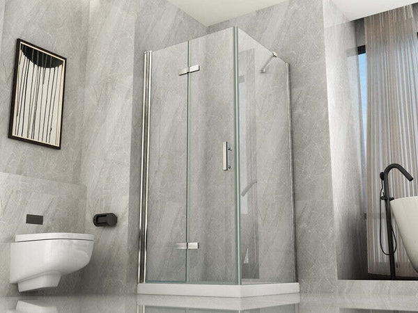 Box Doccia Angolare H195 Design Moderno Cristallo Trasparente Box Doccia Lato Fisso E Anta a Libro Apertura Totale Cancer Fai da te/Attrezzature per cucine e bagni/Attrezzature per bagni/Docce e componenti doccia/Box doccia Shopbagno.it - Roma, Commerciovirtuoso.it