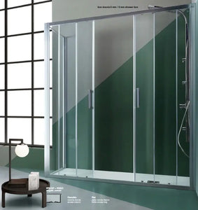 Box Doccia H200 Trasparente Anticalcare Apertura Scorrevole Centrale - Shopbagno.it