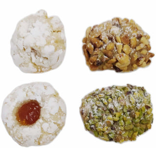 Box Pasta di Mandorle Gusti Assortiti 1kg Confezione Regalo Pasta di Mandorle Siciliana Gusto Classico, Nocciole, Pistacchio e Marmellata Laboratorio Cafè Plaza