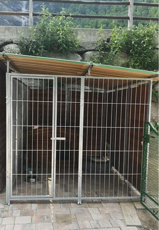 Box per Cani Coperto Retro e 1 Metro Laterale in Legno Zincato a Caldo da 300x200xh180 Cm Prodotti per animali domestici/Cani/Cucce gabbiette e recinzioni/Recinti da esterno Ogomondo - Martina Franca, Commerciovirtuoso.it
