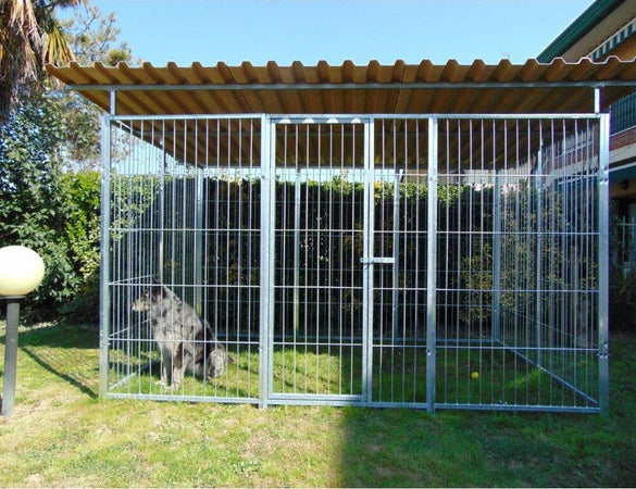 Box per Cani da Esterno Coperto con Zincatura a Caldo da 300x200x Altezza 180 Cm Prodotti per animali domestici/Cani/Cucce gabbiette e recinzioni/Recinti da esterno Ogomondo - Martina Franca, Commerciovirtuoso.it