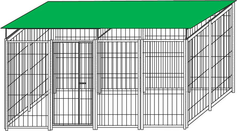 Box per Cani da Esterno Coperto con Zincatura a Caldo da 400x200x Altezza 180 Cm Prodotti per animali domestici/Cani/Cucce gabbiette e recinzioni/Recinti da esterno Ogomondo - Martina Franca, Commerciovirtuoso.it