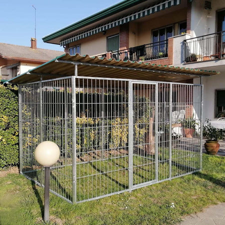 Box per Cani da Esterno Coperto con Zincatura Elettrolitica da 300x200xh180 Cm Prodotti per animali domestici/Cani/Cucce gabbiette e recinzioni/Recinti da esterno Ogomondo - Martina Franca, Commerciovirtuoso.it