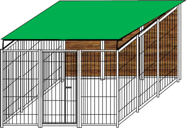 Box per Cani da Esterno Coperto e Retro in Legno Zincatura a Caldo da 300x300xh180 Cm Prodotti per animali domestici/Cani/Cucce gabbiette e recinzioni/Recinti da esterno Ogomondo - Martina Franca, Commerciovirtuoso.it