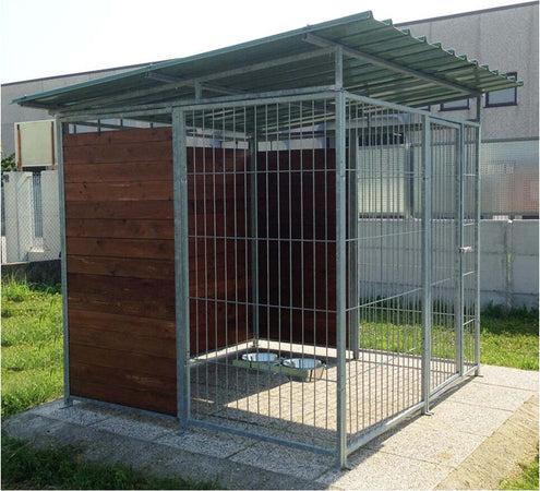 Box per Cani da Esterno Coperto e Retro in Legno Zincatura Elettrolitica da 200x200xh180 Cm Prodotti per animali domestici/Cani/Cucce gabbiette e recinzioni/Recinti da esterno Ogomondo - Martina Franca, Commerciovirtuoso.it