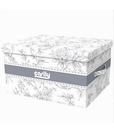 Box Portatutto Scatola Contenitore Salvaspazio Organizer 35x30x20cm Fantasia 87321