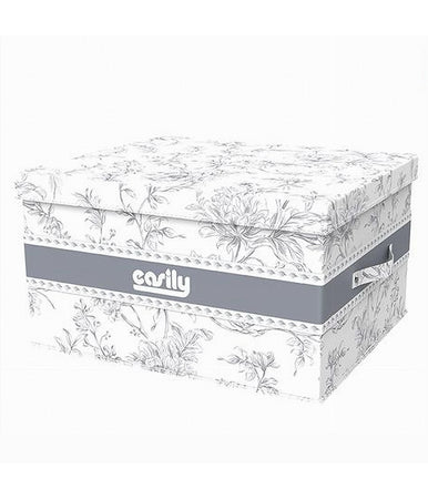 Box Portatutto Scatola Salvaspazio Contenitore Organizer 48x38x28cm Fantasia 87322