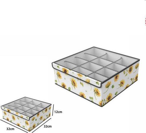 Box-Scatola-Salvaspazio-Armadio-12-Contenitori-Porta-Oggetti-Organizer-32x32x12