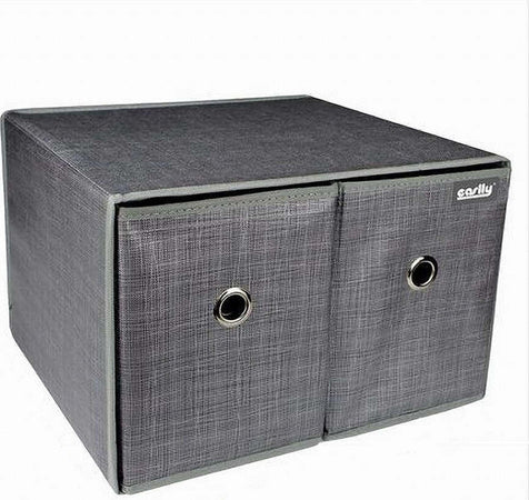 Box-Scatola-Salvaspazio-Contenitore-2-Cassetti-Organizer-39-X-34-X-26-Cm-69727