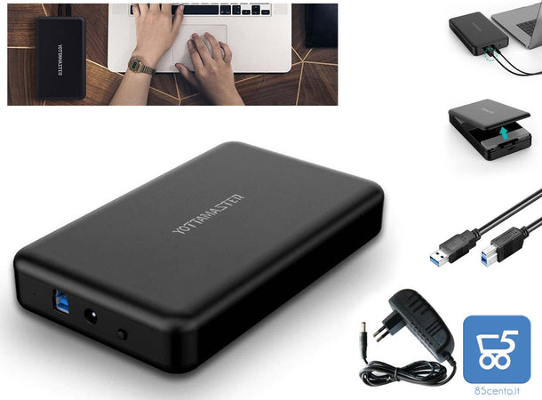 Box Yottamaster per Hard Disk 3.5" USB 3.0 SATA III Dati Foto Video