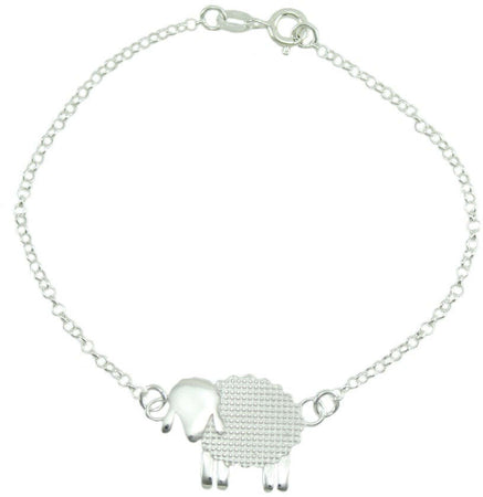 Bracciale in argento con centrale pecorella filigranata