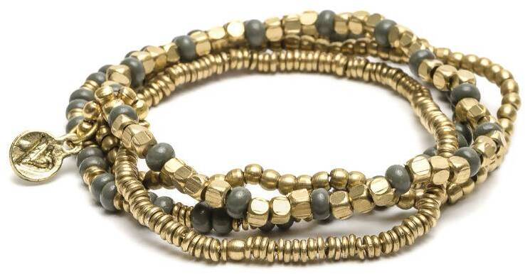 Bracciale elastico con pietre in vetro