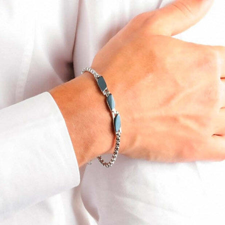 Bracciale-MASERATI-uomo-Signature-acciaio-/-blu