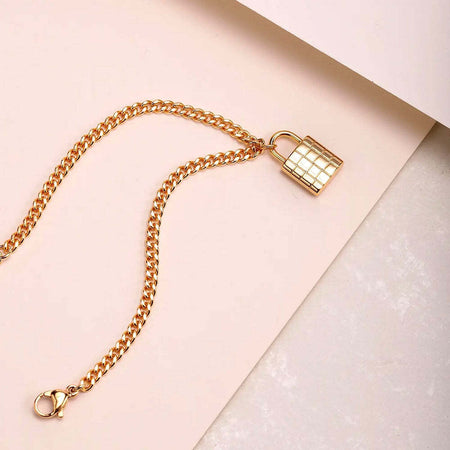 Bracciale-MORELLATO-donna-Abbraccio-acciaio-dorato-/-lucchetto