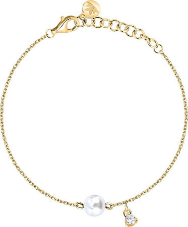 Bracciale-MORELLATO-donna-Perle-acciaio-dorato-/-cristalli