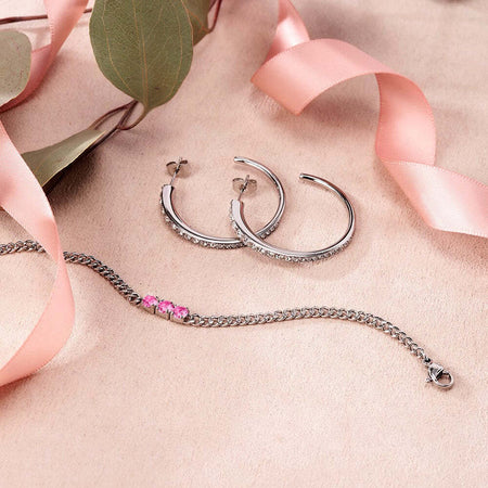 Bracciale-MORELLATO-donna-Poetica-acciaio-/-cristalli-rosa