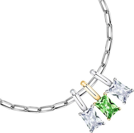 Bracciale-MORELLATO-Drops-acciaio-/-3-pietre-colorate