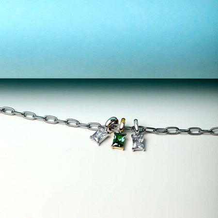 Bracciale-MORELLATO-Drops-acciaio-/-3-pietre-colorate