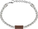 Bracciale-MORELLATO-uomo-Mooby-acciaio-/-pelle-marrone