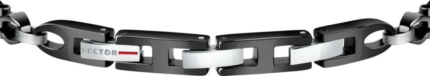 Bracciale-SECTOR-uomo-Energy-acciaio-nero---22-cm