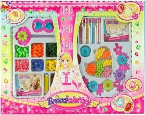 Braccialettini-Crea-Bracciali-Con-Perline-Varie-Misure-Giocattolo-Gioco-Bambina