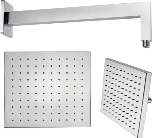 Braccio Doccia Ottone Cromato + Soffione Doccia Quadrato Ottone Cromato 300x300x8 Mm Spessore Fai da te/Attrezzature per cucine e bagni/Attrezzature per bagni/Docce e componenti doccia/Filtri supporti e soffioni doccia/Docce fisse Ogomondo - Martina Franca, Commerciovirtuoso.it