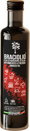 Braciolio affumicato a freddo 250cc con confezione natalizia - olio gourmet per piatti con gusto di brace