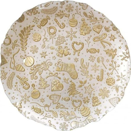 Brandani-83749-Vassoio-Christmas-Bianco-oro-Vetro