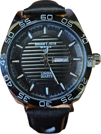 BRIAN-SMITH---OROLOGIO-AL-QUARZO-LONDON-ARGENTO/NERO---1718