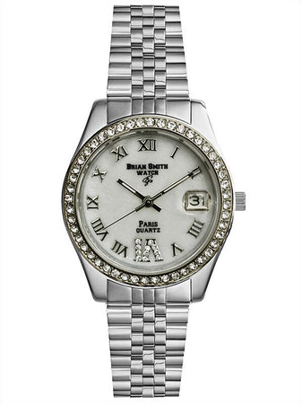 BRIAN-SMITH---OROLOGIO-AL-QUARZO-PARIS-ARGENTO/BIANCO---3626