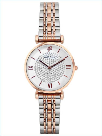Brian Smith - Orologio Al Quarzo Paris Argento/Bianco/Oro Rosa - 1765