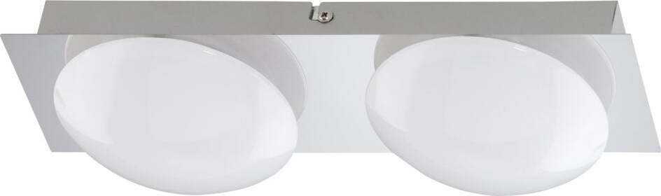 Briloner---PLAFONIERA-Cromo-Bianco-Angolare-2-X-5W-800lm-Caldo-34cm